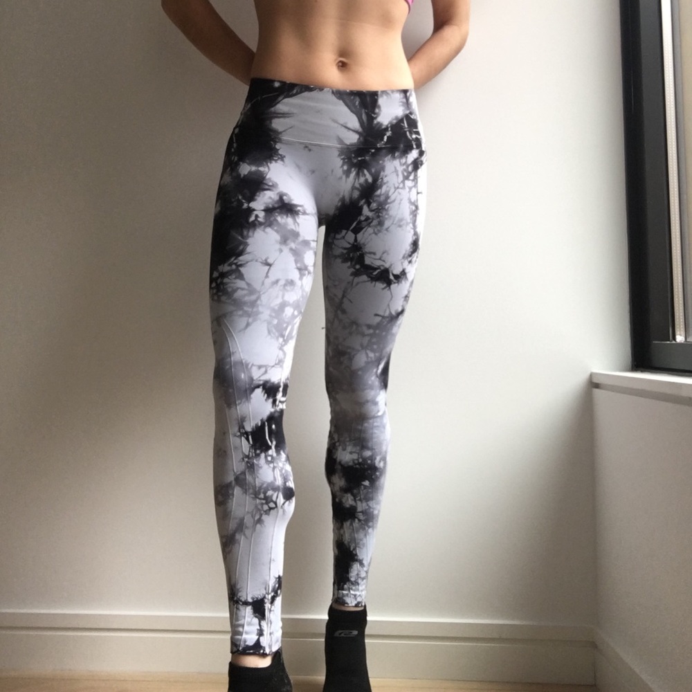 Soulcycle x NUX light blue tie dye pant